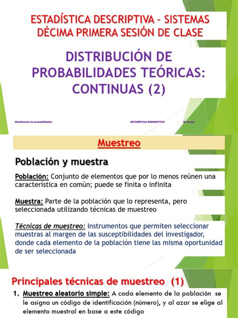 Distribución De La Media Muestral Descargar Gratis Pdf Muestreo Estadísticas Media