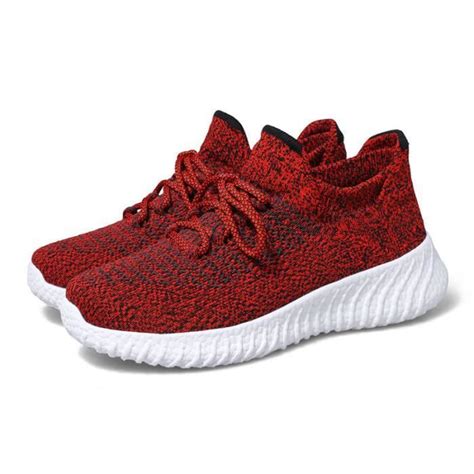 Baskets En Maille Respirante Pour Hommes Rouge Rouge Cdiscount