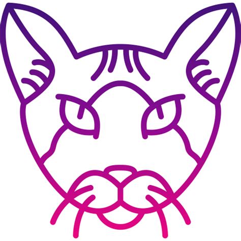 Cymric cat Generic gradient outline icon