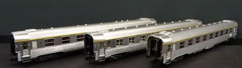 NOS Jouef HJ4139 SNCF Pack Of 3 DEV Inox Coaches