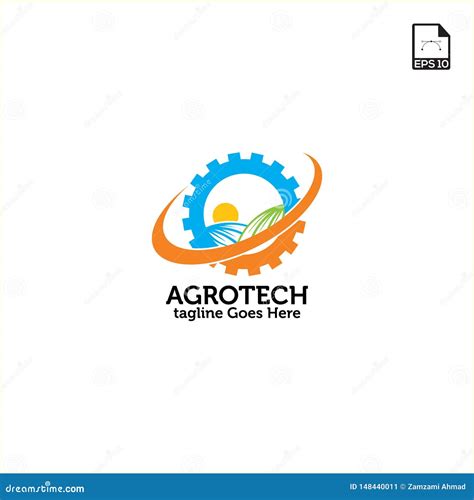 Simple Concept Logo Design Agriculture Technology And Farm Stock