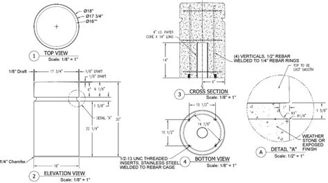 Round Concrete Bollard, Bollards, Concrete Bollards