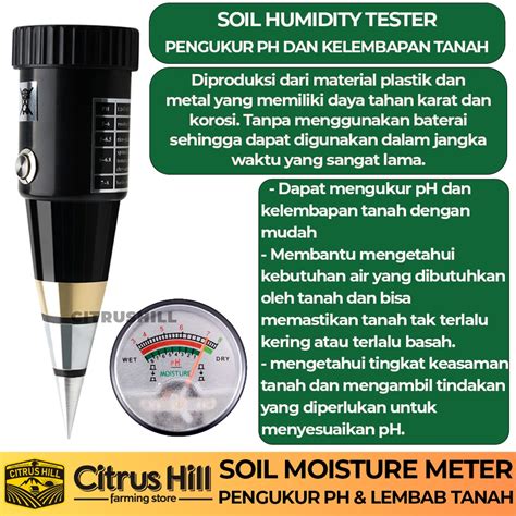 Jual Soil Moisture Meter Alat Penggukur Tanah 2 In 1 Kelembaban Tanah