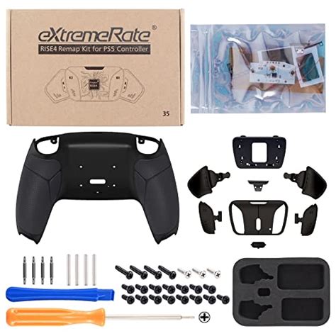 EXtremeRate Black Real Metal Buttons RMB Version RISE4 Remap Kit For