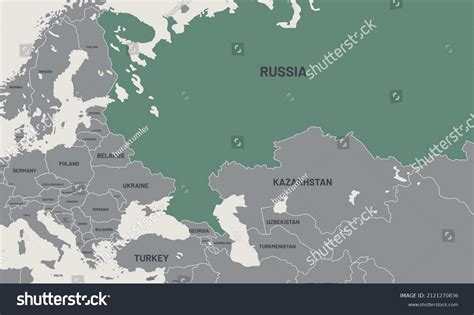 Russia Map On World Map Borders Stock Vector (Royalty Free) 2121270836 ...