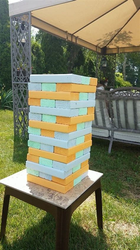 First Attempt A Jenga Set Perfect Back Yard Addition Love How It Came