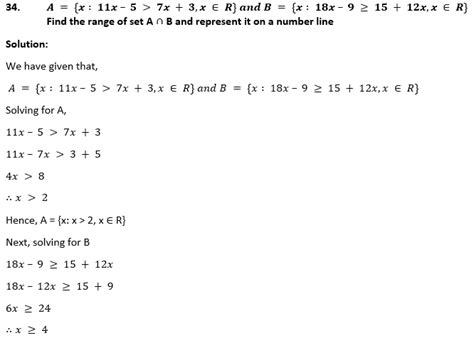 Ml Aggarwal Solutions Class Maths Chapter Linear Inequations