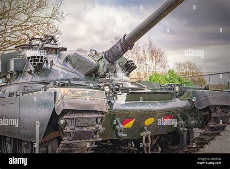 A Chieftain Main Battle Tank On Display At A An Air Museum The 120mm