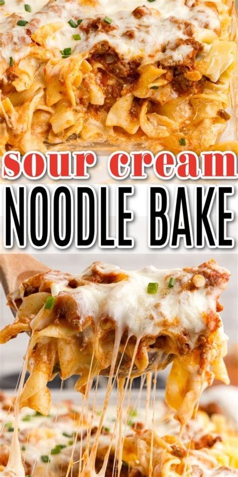 Sour Cream Pasta Sour Cream Noodle Bake Beef And Noodles Recipes With Noodles Easy Baked