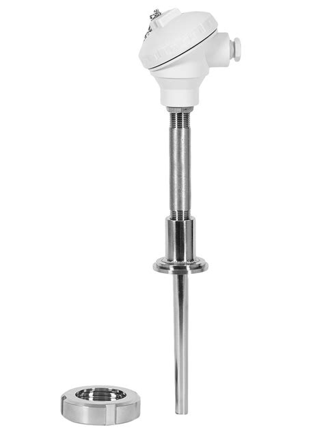 Rtd Sensor With Solid Drilled Sms Hygienic Thermowell H B Sensors