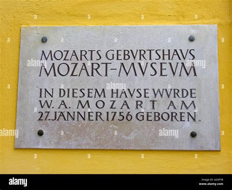 The House In Salzburg Where Mozart Was Born Hi Res Stock Photography