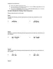 NC Math 3 Module Six Pathway Three Assignment Docx Google Doc Access