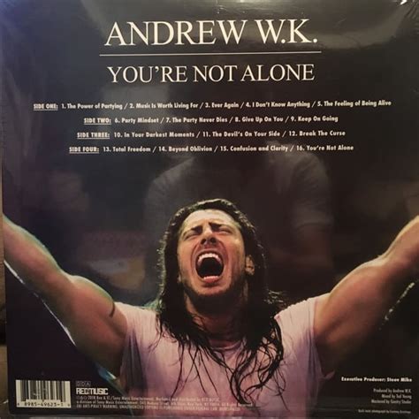 Andrew W K You Re Not Alone LP Blu LP Gre Album