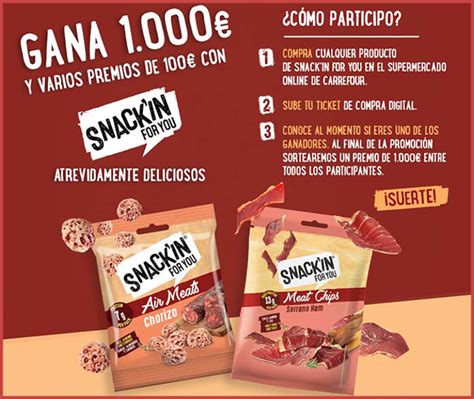 Snackin Sortea En Premios Carrefour Online Regalos Y