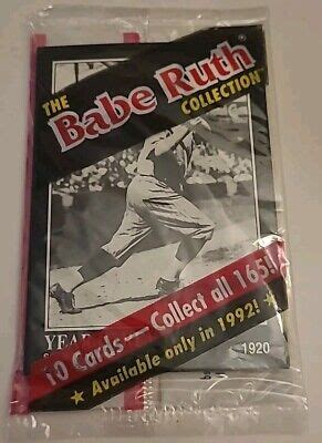 1992 Megacards The Babe Ruth Collection Unopened 10 Card Pack EBay