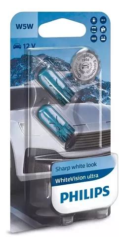 Kit 2 Lampara Posicion T10 Philips White Vision Ultra W5w MercadoLibre