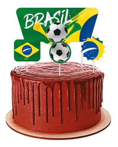 Cake Topper Rojo Oscuro Festcolor Topo De Bolo Brasil 2022 Festcolor