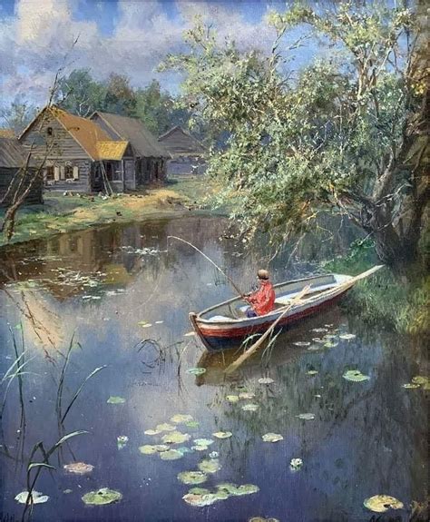 Olga Tuleninova On Twitter Pond Painting Watercolor Landscape