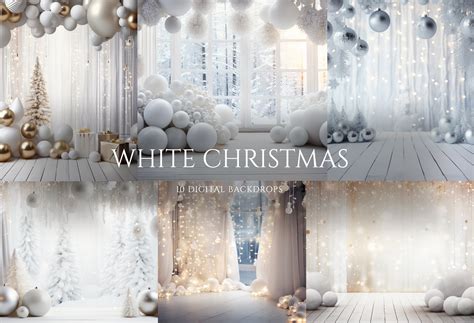 White Christmas Digital Backdrops Kimla Designs Photography