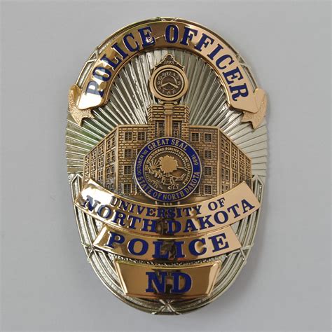 Us State Of North Dakota University Of North Dakota Police Department Badge Fire Badge Law