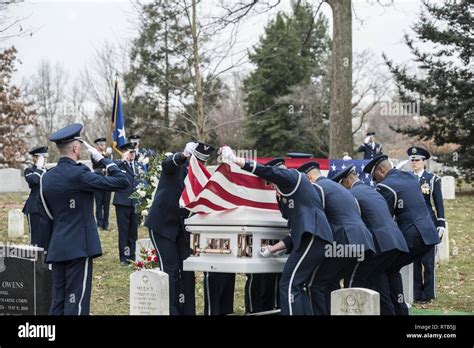 The Us Air Force Honors Guard Body Bearers Help Conduct Military