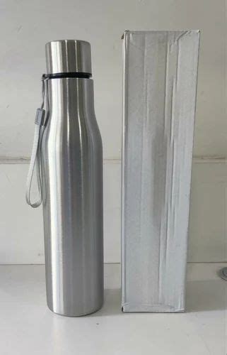 Silver Base Plain Stainless Steel Promotional Water Bottle Size