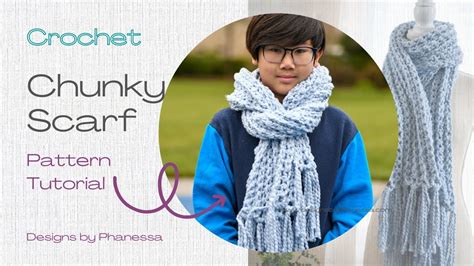 How To Crochet A Chunky Scarf Tutorial Youtube