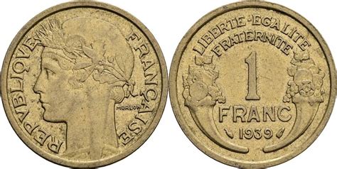 Frankreich 1 Franc 1939 Ss MA Shops