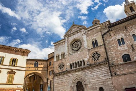 The Cathedral of San Feliciano in the Square of Foligno Stock Photo - Image of arches, palace ...