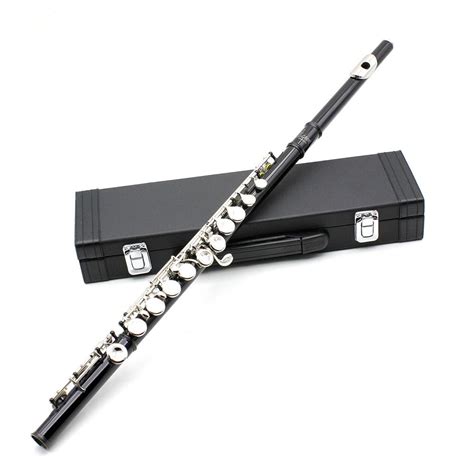 Western Concert Flute Cupronickel Plated Silver 16 Holes C Key Woodwind