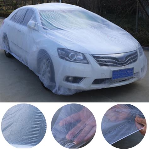 With Elastic Band Waterproof Dustproof Plastic Material Disposable Car Cover Durable Separate ...