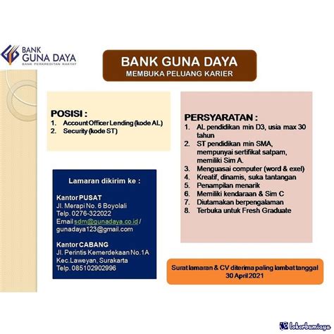 Lowongan Kerja Satpam Bank Riau Lowongan Kerja Pekanbaru Pt Garda