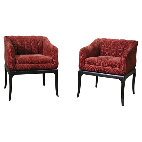 Deco Style Maroon Chairs For Sale at 1stDibs | maroon armchair