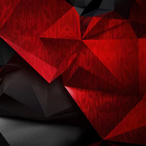 Red abstract Wallpaper 4K, Polygonal, 5K, Black abstract