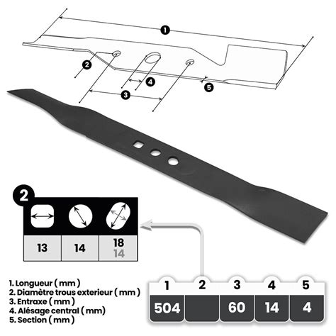 Lame de rechange pour tondeuse thermique 51cm Bricomarché