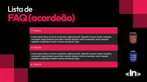 Como Criar Uma LISTA DROPDOWN FAQ HTML E CSS YouTube