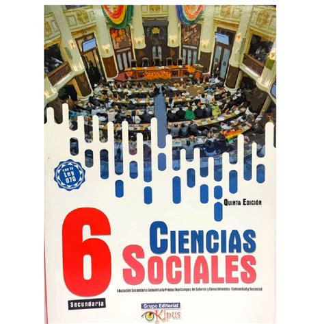 Ciencias Sociales 6to De Secundaria Quinta Edición Editorial Kipus LibrerÍa PapelerÍa Brasil