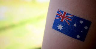 Australian Flag Tattoo | Writing Tattoo