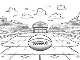 Football Field Coloring Page For Download - Coloring Page