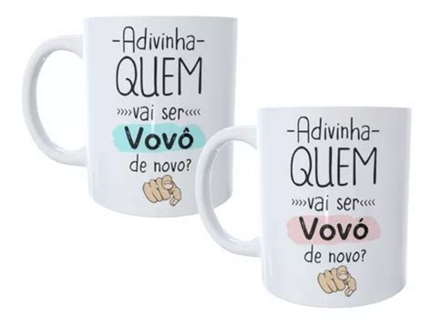 Kit Canecas Adivinha Quem Vai Ser Vovo De Novo Surpresa