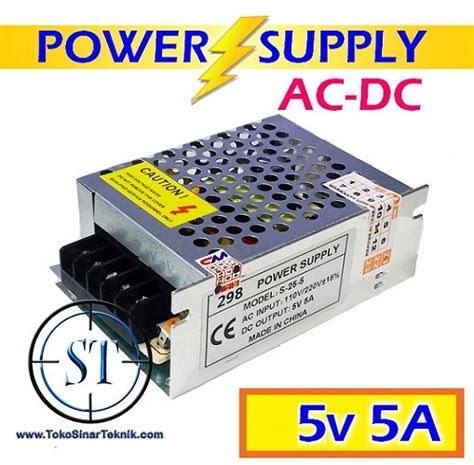 Jual Power Supply Switching 5A 5V Input AC 220V PSU Adaptor CCTV Lampu