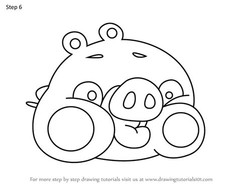 How To Draw Boom Pig From Angry Birds Pigs Angry Birds Pigs Step By