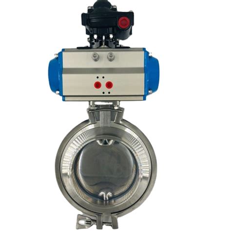 Hygienic Stainless Steel Pneumatic Actuated Butterfly Valve W