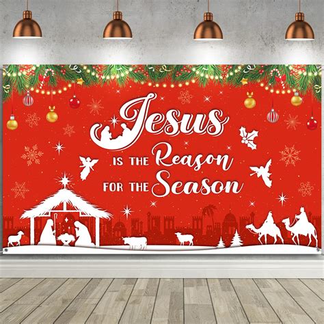 Buy Christmas Religious Backdrop Jesus Is The Reason For The Season