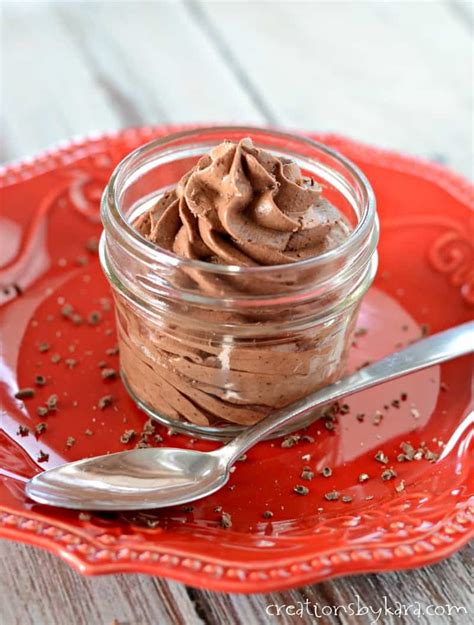 Easy Chocolate Mousse 3 Ingredient Creations By Kara