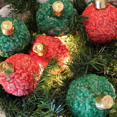 Christmas Rice Krispie Treats Holiday Ornaments Mommysavers