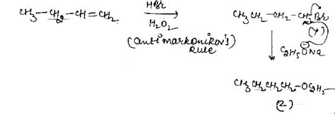 Identify Z In The Sequence Of Reaction Ch3ch2ch Ch2 Xrightarrow