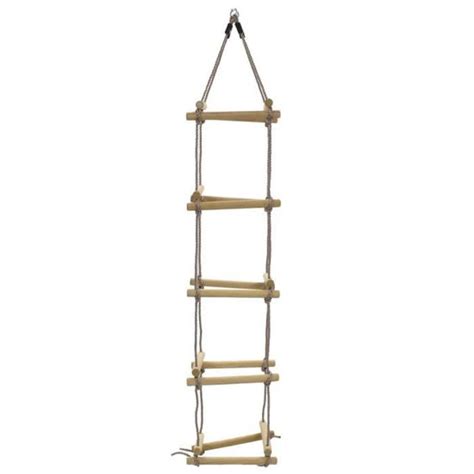 Échelle de corde pour enfants 200 cm en bois VINGVO 4 côtés 5