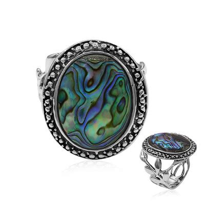 Zilveren Ring Met Een Abalone Schelp Art Of Nature Gt Juwelo