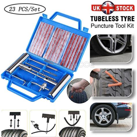 UK 23x Emergency Tyre Repair Kit Heavy Duty Car Tire Vehicle Puncture